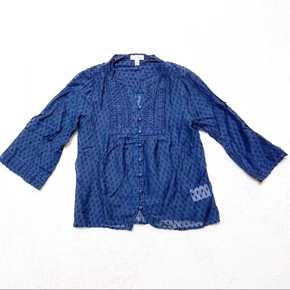 PETIT JOIE Girl’s Blouse Long Sleeves Sheer - Picture 1 of 9